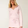 Robe à capuche et manches longues en molleton