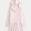 Robe à capuche et manches longues en molleton