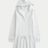 Robe à capuche et manches longues en molleton