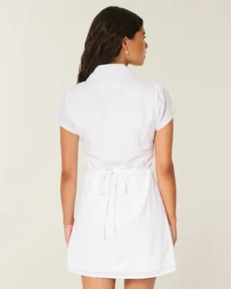 Robe chemise à manches courtes