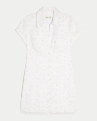 Robe chemise à manches courtes