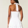 Robe jupe-short à smocks double épaisseur Robe jupe-short à smocks double épaisseur