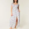 Robe longue à manches courtes et dos nu Robe longue à manches courtes et dos nu