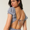 Robe longue à manches courtes et dos nu Robe longue à manches courtes et dos nu