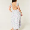 Robe longue à manches courtes et dos nu Robe longue à manches courtes et dos nu