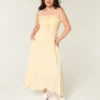 Robe longue sans bretelles à smocks Robe longue sans bretelles à smocks