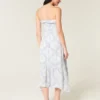 Robe longue sans bretelles à smocks Robe longue sans bretelles à smocks
