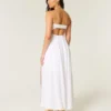 Robe longue sans bretelles à torsades Robe longue sans bretelles à torsades