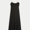 Robe midi à dos nu en lin mélangé