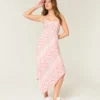 Robe midi à ourlet asymétrique Robe midi à ourlet asymétrique