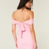 Robe moulante à épaules dénudées en maille Robe moulante à épaules dénudées en maille