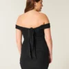 Robe moulante à épaules dénudées en maille Robe moulante à épaules dénudées en maille