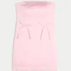 Robe moulante sans bretelles en satin avec nœud Robe moulante sans bretelles en satin avec nœud