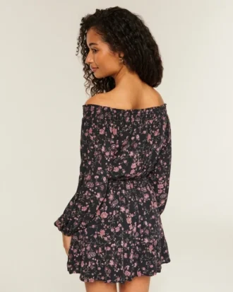 Robe tissée à épaules dénudées