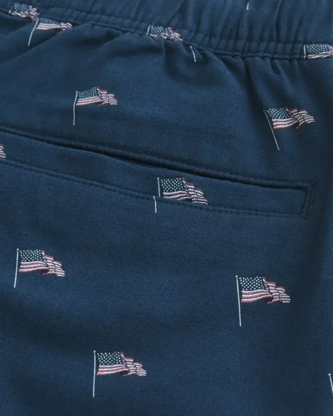 Short au-dessus du genou en lin mélangé à motifs Short au-dessus du genou en lin mélangé à motifs