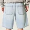 Short baggy en denim à motif graphique étoilé Short baggy en denim à motif graphique étoilé