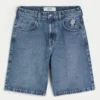 Short baggy en denim à motif rose Short baggy en denim à motif rose