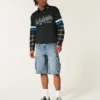 Short cargo en denim super baggy délavé moyen Short cargo en denim super baggy délavé moyen