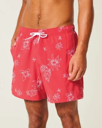 Short de bain brodé mi-cuisse