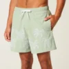 Short de bain brodé mi-cuisse Short de bain brodé mi-cuisse