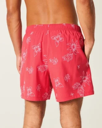 Short de bain brodé mi-cuisse