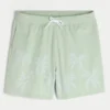 Short de bain brodé mi-cuisse Short de bain brodé mi-cuisse