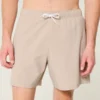 Short de bain en seersucker mi-cuisse