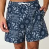 Short de bain en seersucker mi-cuisse Short de bain en seersucker mi-cuisse