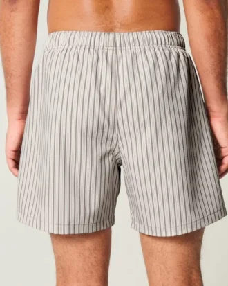 Short de bain en seersucker mi-cuisse