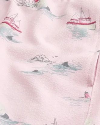 Short de bain en seersucker mi-cuisse