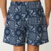 Short de bain en seersucker mi-cuisse Short de bain en seersucker mi-cuisse