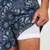 Short de bain en seersucker mi-cuisse Short de bain en seersucker mi-cuisse