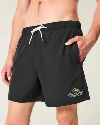 Short de bain graphique Puerto Viejo mi-cuisse