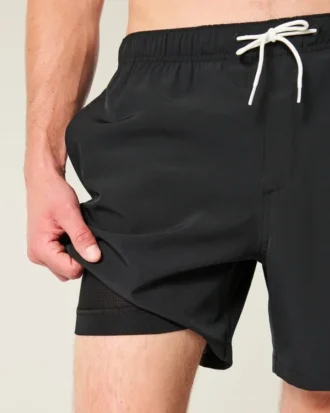 Short de bain graphique Puerto Viejo mi-cuisse