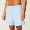 Short de bain mi-cuisse en seersucker Short de bain mi-cuisse en seersucker