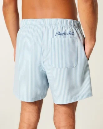 Short de bain mi-cuisse en seersucker Short de bain mi-cuisse en seersucker