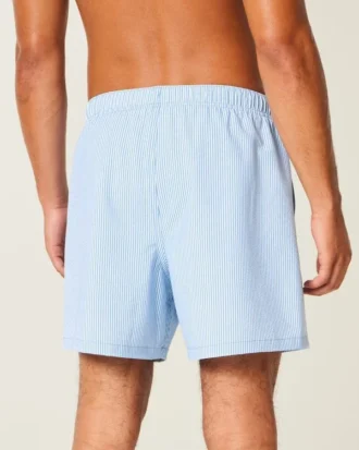 Short de bain mi-cuisse en seersucker