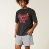 Short de football en tricot avec logo, longueur mi-cuisse