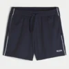 Short de football en tricot avec logo, longueur mi-cuisse