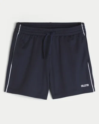 Short de football en tricot avec logo, longueur mi-cuisse