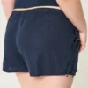 Short doux à nœud sur le côté en mélange de lin Short doux à nœud sur le côté en mélange de lin