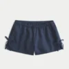 Short doux à nœud sur le côté en mélange de lin Short doux à nœud sur le côté en mélange de lin