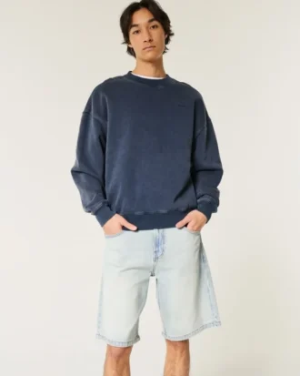Short en denim ample
