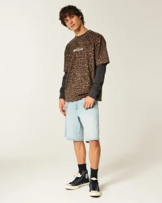 Short en denim ample