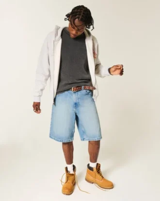 Short en denim ample