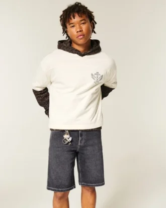 Short en denim ample
