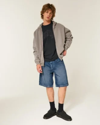 Short en denim ample