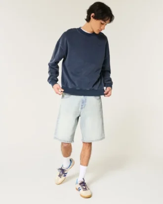 Short en denim ample