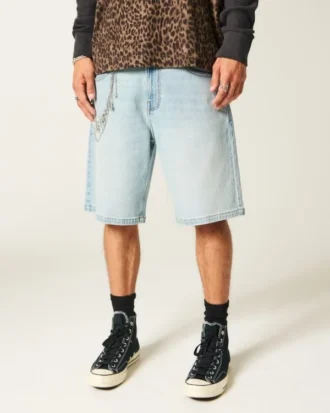 Short en denim ample