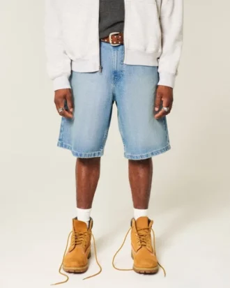Short en denim ample